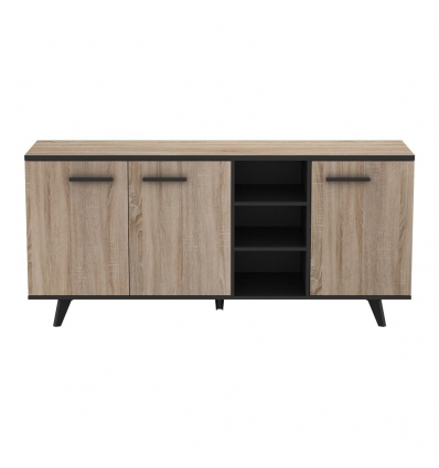 SIDEBOARD 3 TÜREN EBONY