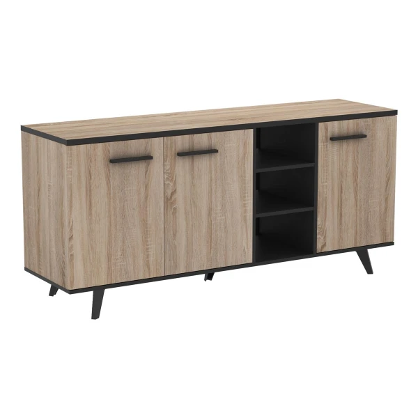 Sideboard 3 Türen 2 Regale