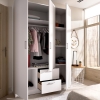 KLEIDERSCHRANK 3-TÜRIG MIT SCHUBKASTEN UND REGAL FLOK