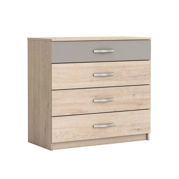 Kommode aus Eichenholz mit vier Schubladen