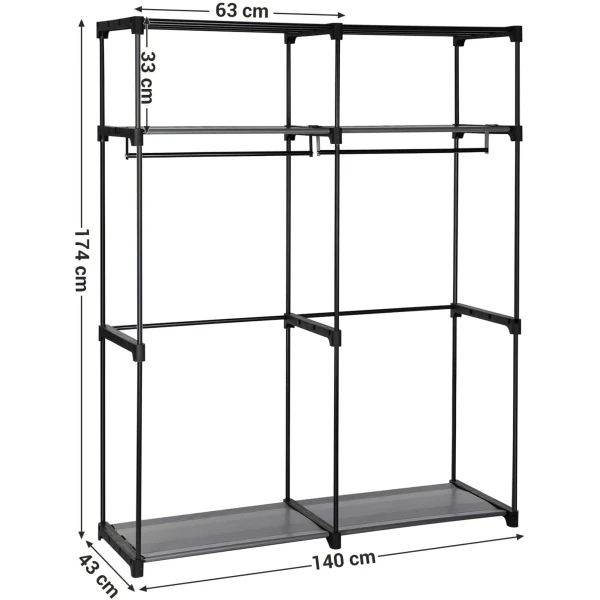  Tragbarer Kleiderschrank Songmics