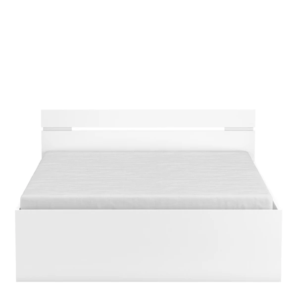 Doppelbett mit Kopfteil, unteren Schubladen und Regal. 140 x 190 cm. Modernes und funktionales Bett.