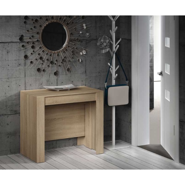 Anpassbarer Tisch mit 5 Positionen. Bis zu 10 Gäste. Ausziehbarer Tisch für Gäste. Praktisch und funktional.