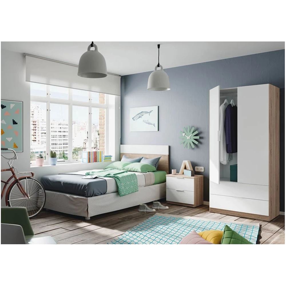 2 türiger Schrank mit 2 Schubladen  Lincoln