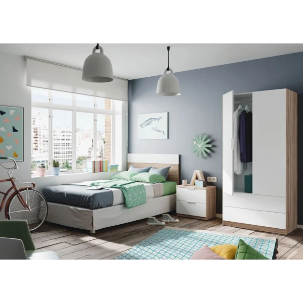 2 türiger Schrank mit 2 Schubladen  Lincoln