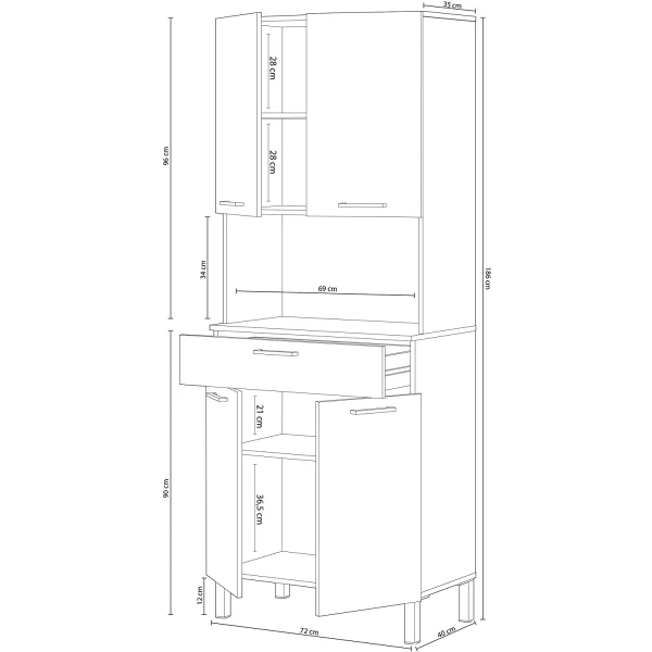 ALACENA VERTICAL COCINA RADON