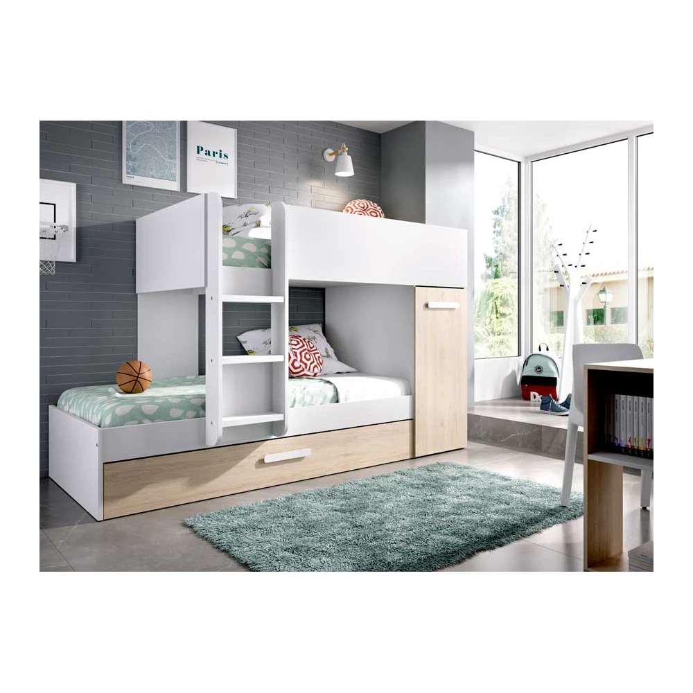 LITERA TREN CON SUPLETORIA Y ARMARIO LUCAS 