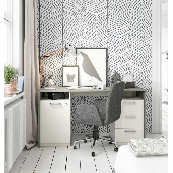 Jugendschreibtisch Mit Schubladen Und Regal