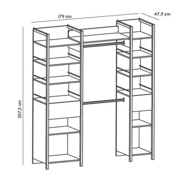 Kleidungsschrank Im Industriellen Stil