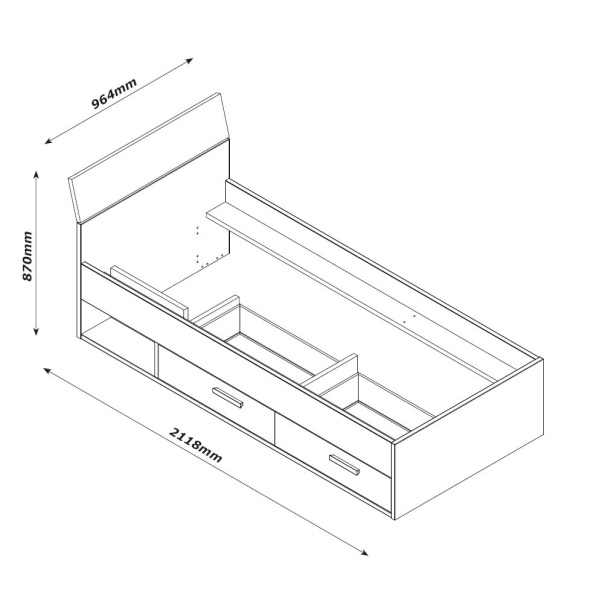 Einzelbett Mit Schubladen