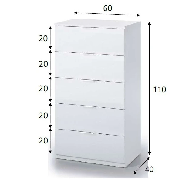 Große Weiße Kommode