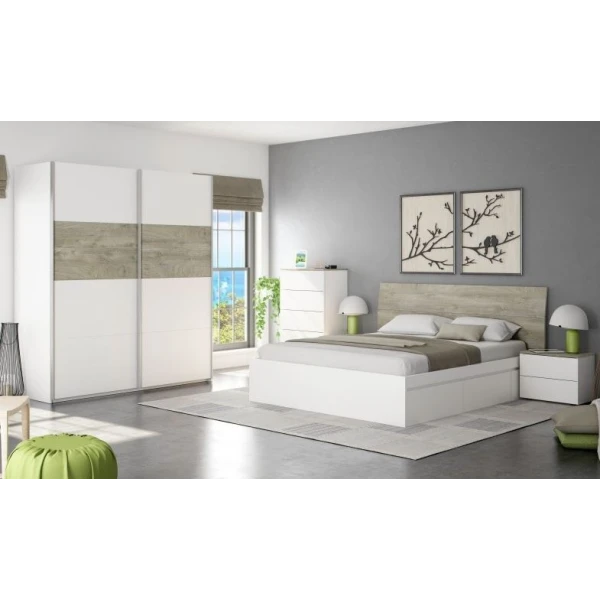 Zweifarbiger Kleiderschrank Mit 2 Türen