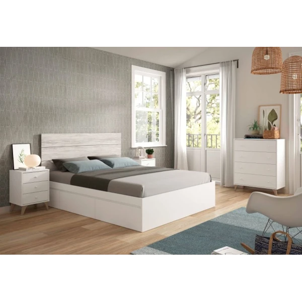 Kopfteil Und 2 Beistelltische