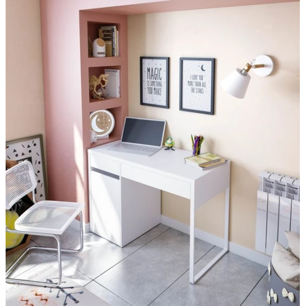  Schreibtisch Mit Schubladen Und Tür