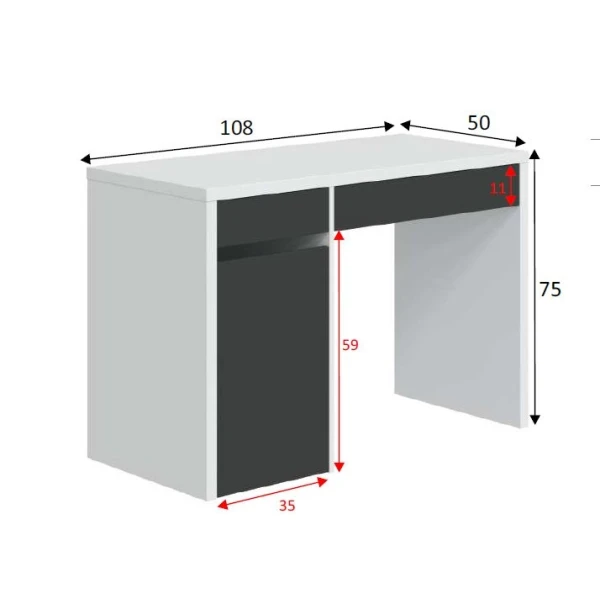 Zweifarbiger Schreibtisch