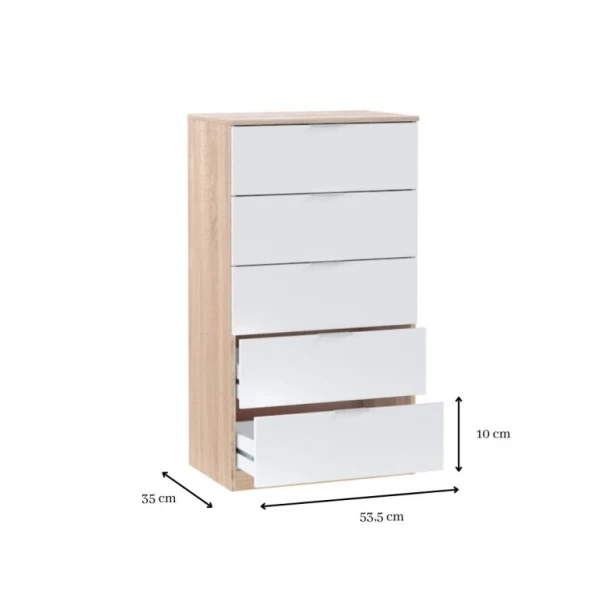 Hohe Kommode Mit 5 Schubladen