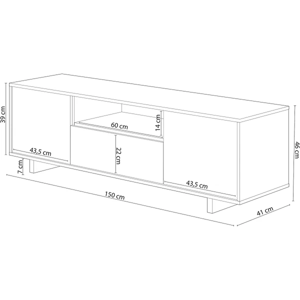 Kompakter Fernsehschrank
