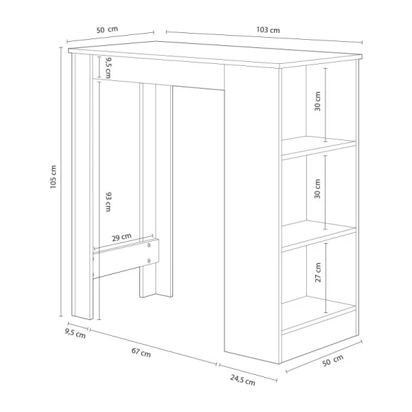 Hoher Bar-Küchentisch