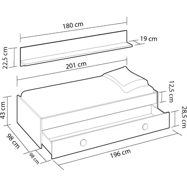 Jugendbett Mit Schublade