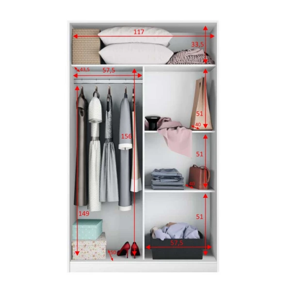 Zweifarbiger Schrank