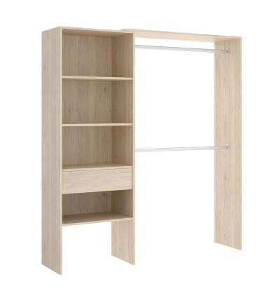 OFFENER KLEIDERSCHRANK MIT SCHUBLADEN NEFER