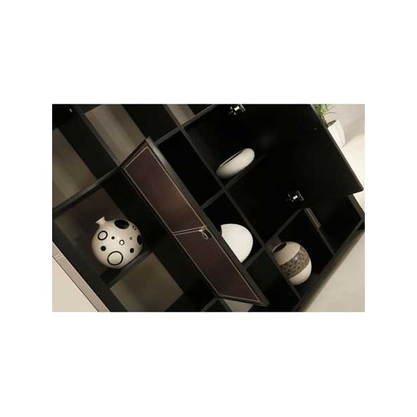 regal  massivholzs und leder-nachbildung