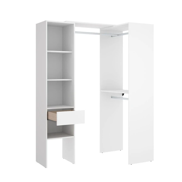  Schrank mit Schublade und Kleiderbügel