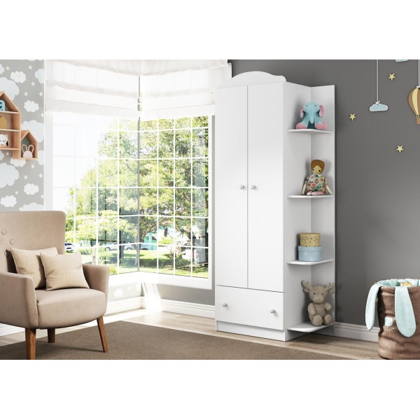 Kinderkleiderschrank mit Regalen