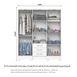 ARMARIO ROPERO CON ESPEJO ANTARES