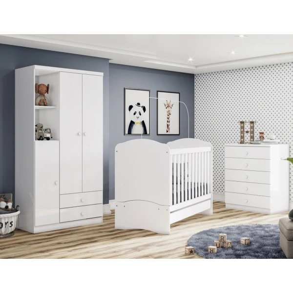 CÓMODA BLANCA 5 CAJONES MINT