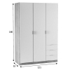KLEIDERSCHRANK 3-TÜRIG NINE