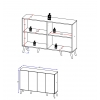 Maße des Sideboards