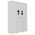 KINDERKLEIDERSCHRANK WEIß BUBBLES