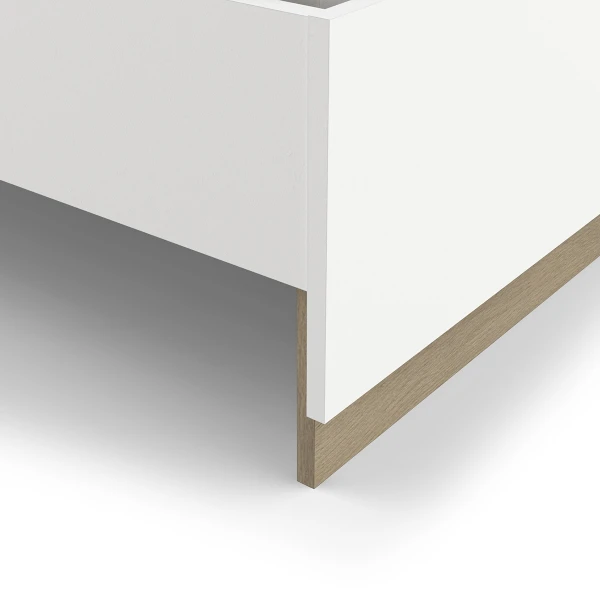 Detail aus Holz in Eiche natur für Bett Nord, hochwertige Textur