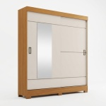 Schrank mit Schiebetüren, Spiegel und Schubladen. 163 x 48,5 x 200 cm