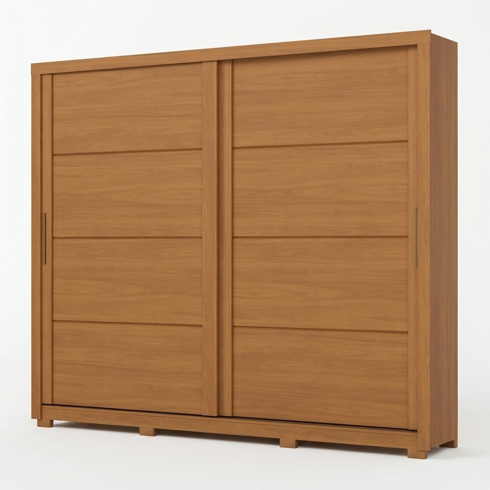 Genius Kleiderschrank mit Schiebetüren in Zimt-Eiche, elegantes Design und viel Stauraum