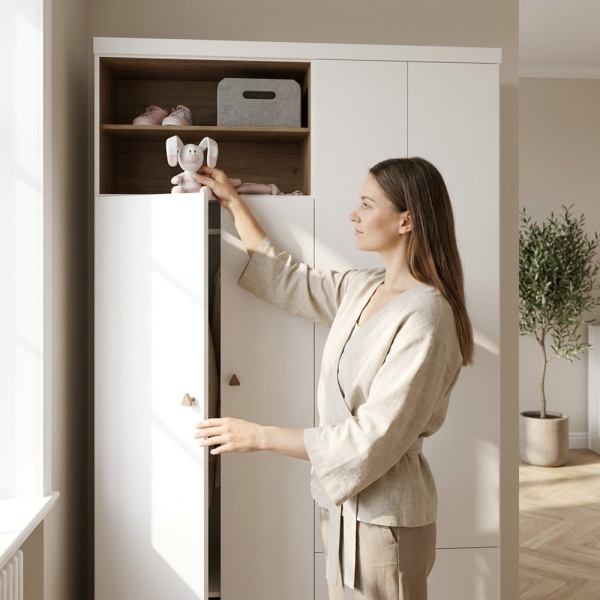 Kinderkleiderschrank Gamil Vicawu mit praktischem Stauraum und modernem Kinderzimmerdesign